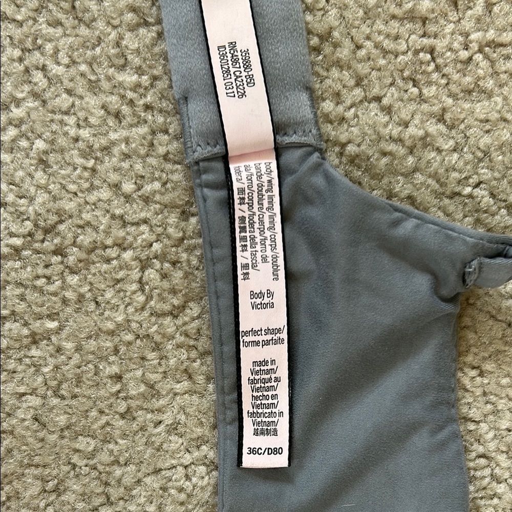 Victoria's Secret Gray Body by Victoria Perfect Shape 36C Underwire Support - Picture 2 of 4